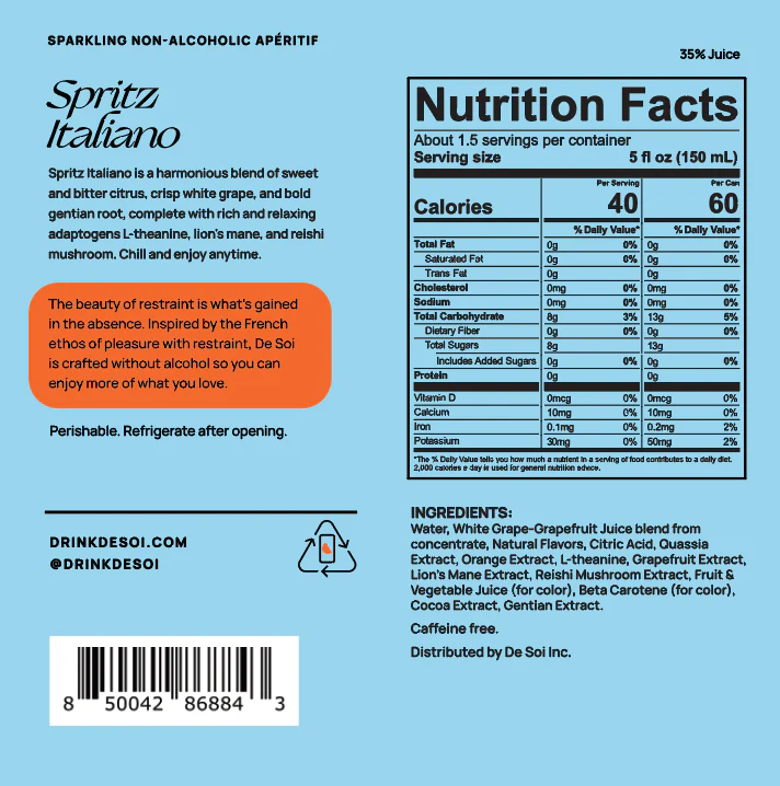 De Soi - Spritz Italiano 4-pack (8oz cans) - Image 4