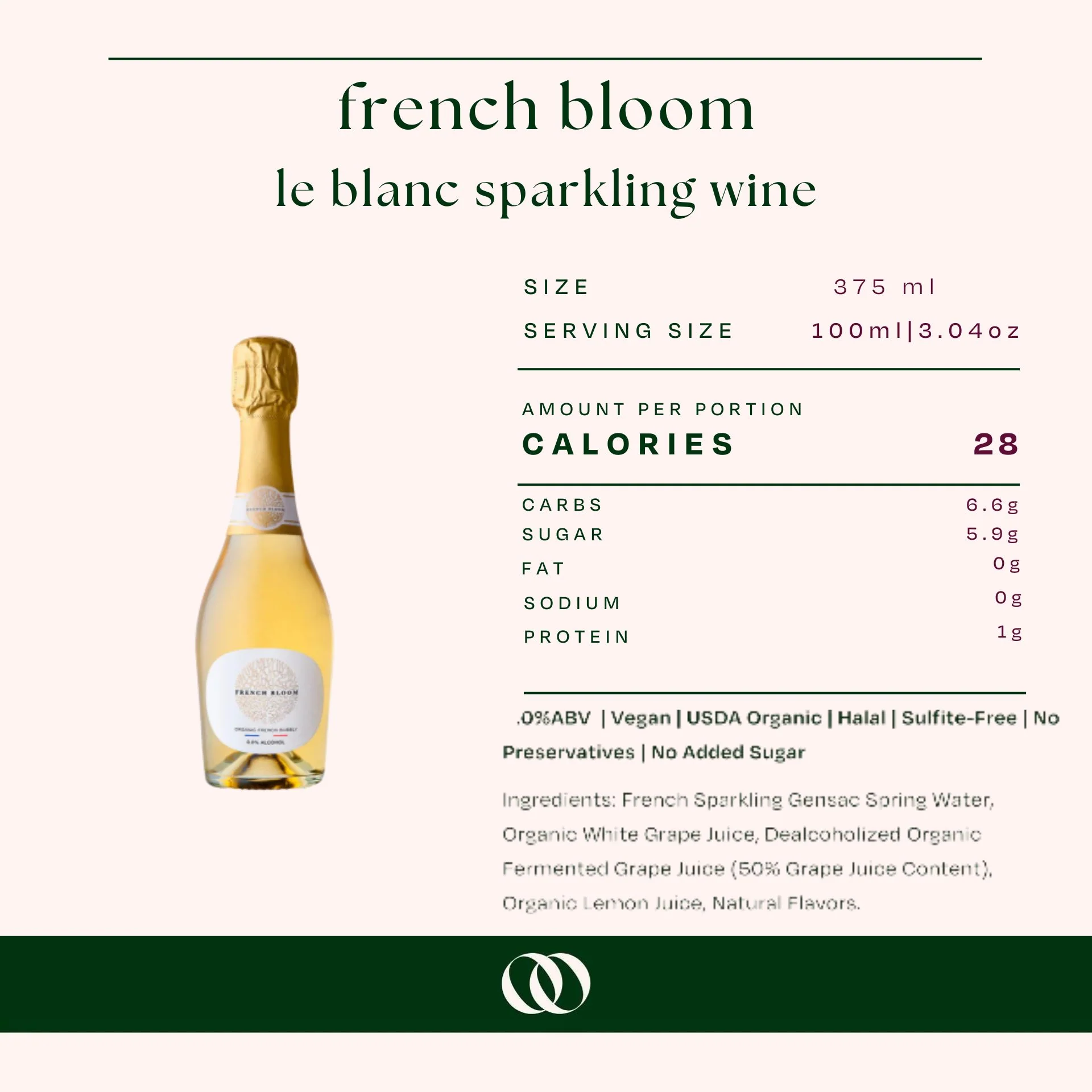 French Bloom - Le Blanc Sparkling Wine - 375 ml Bottle - Image 3