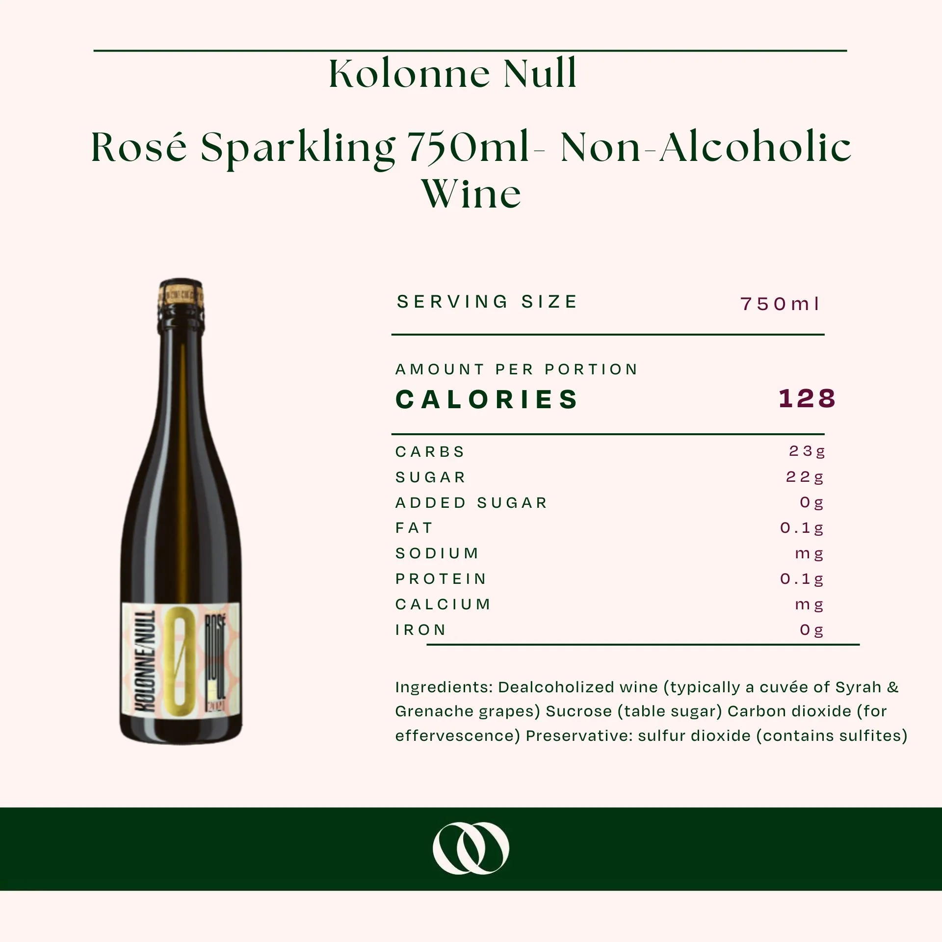 Kolonne Null - Rosé Sparkling 750ml- Non-Alcoholic Wine - Image 3
