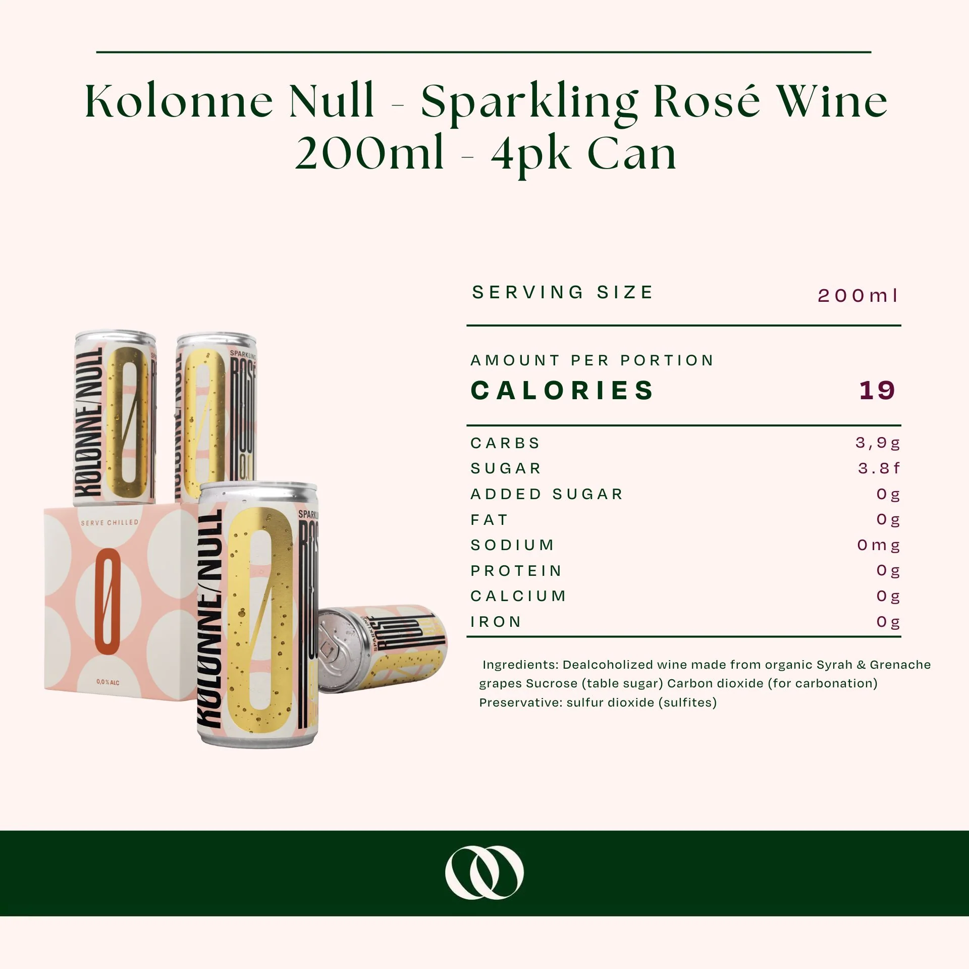 Kolonne Null - Sparkling Rosé Wine 200ml - 4pk Can - Image 3