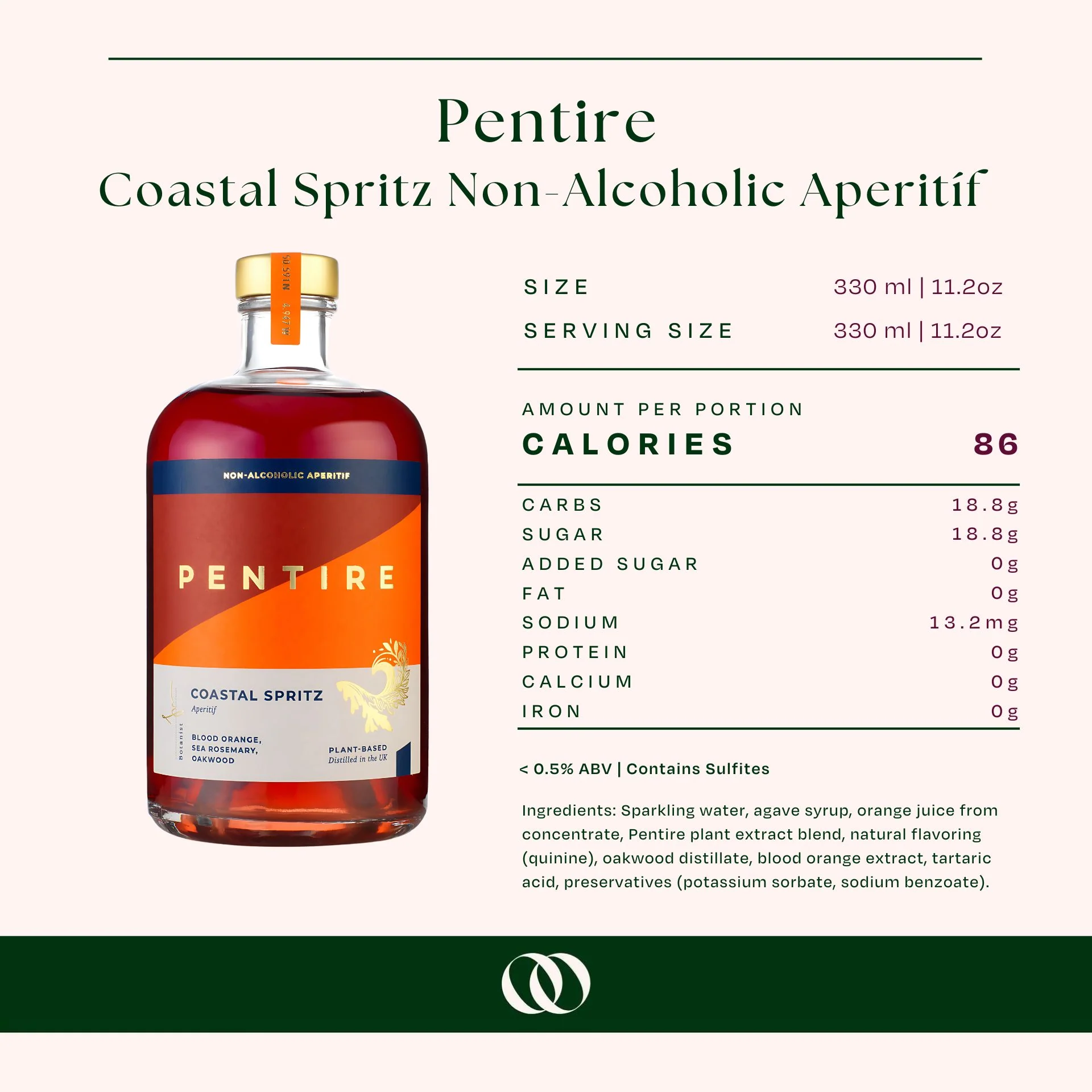 Pentire - Coastal Spritz - Non-Alcoholic Aperitíf - 700 ml Bottle - Image 3