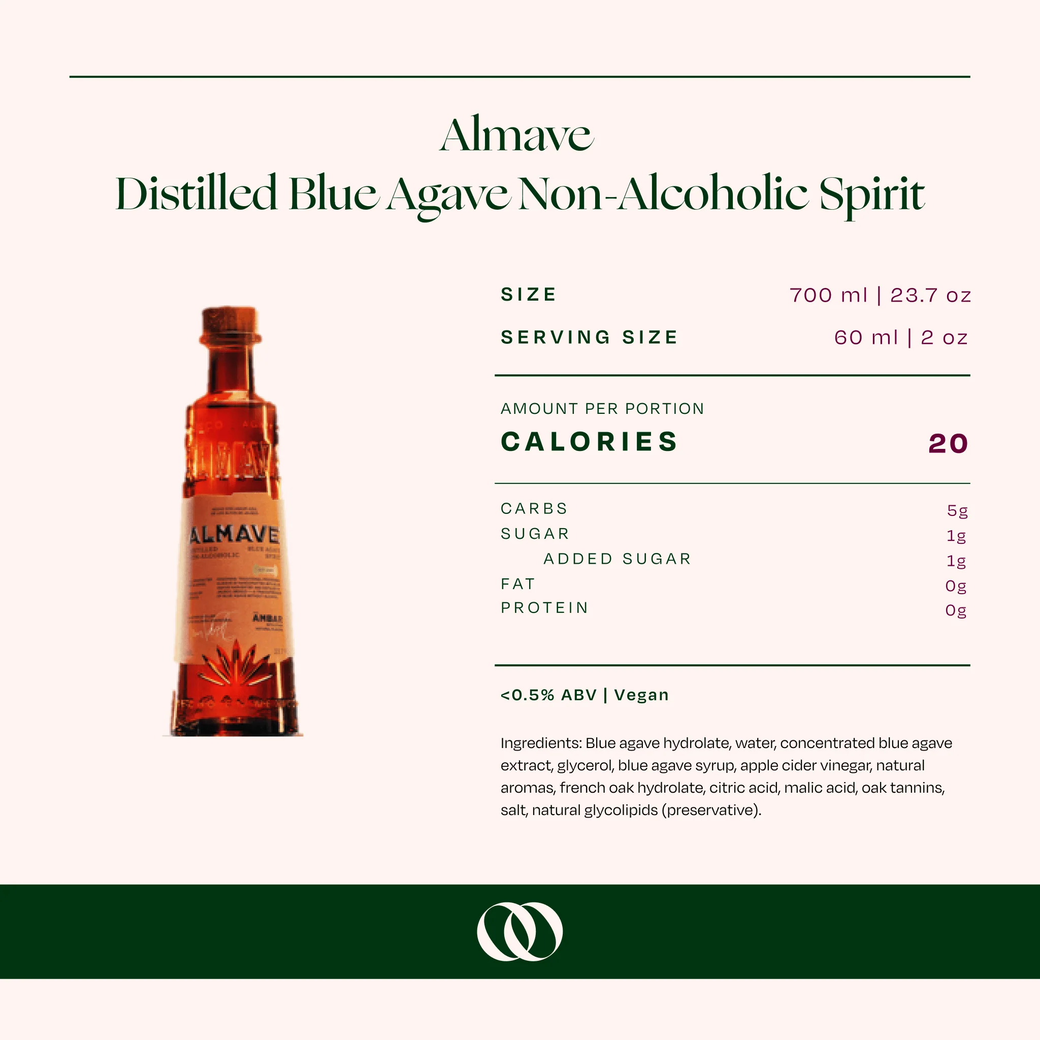 Almave Distilled Ambar Non-Alcoholic Blue Agave Spirit - Image 3