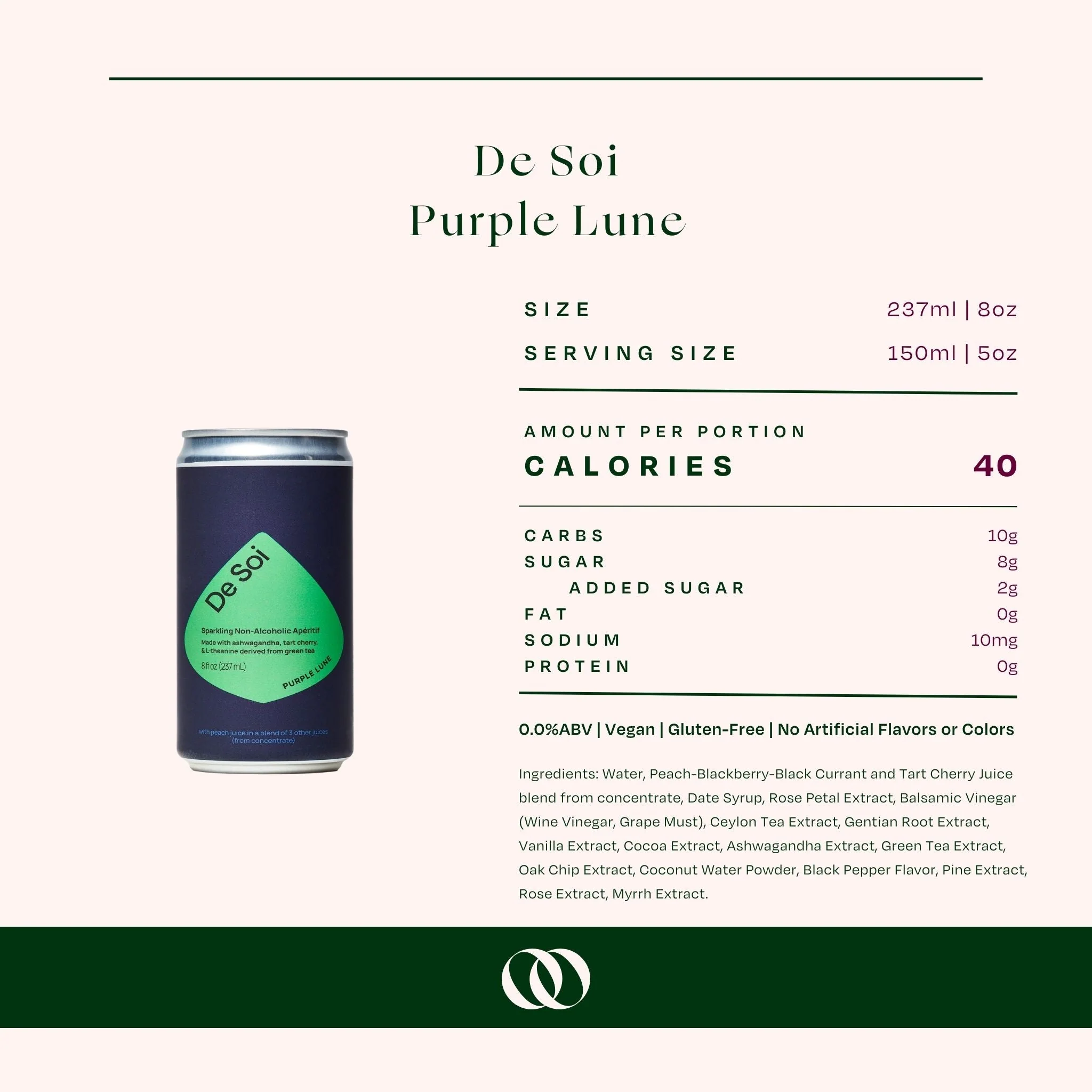 SUNNYSIDE - De Soi -  Purple Lune Non-Alcoholic Apéritif- Can (4-pack) - Image 4