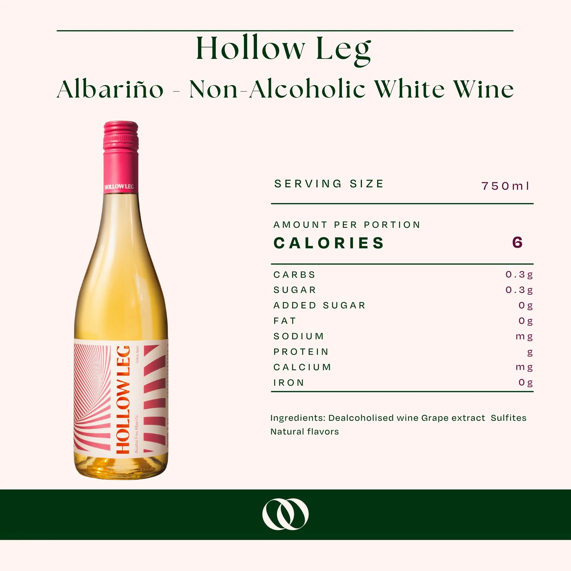 Hollow Leg - Albariño - Non-Alcoholic White Wine - Image 3